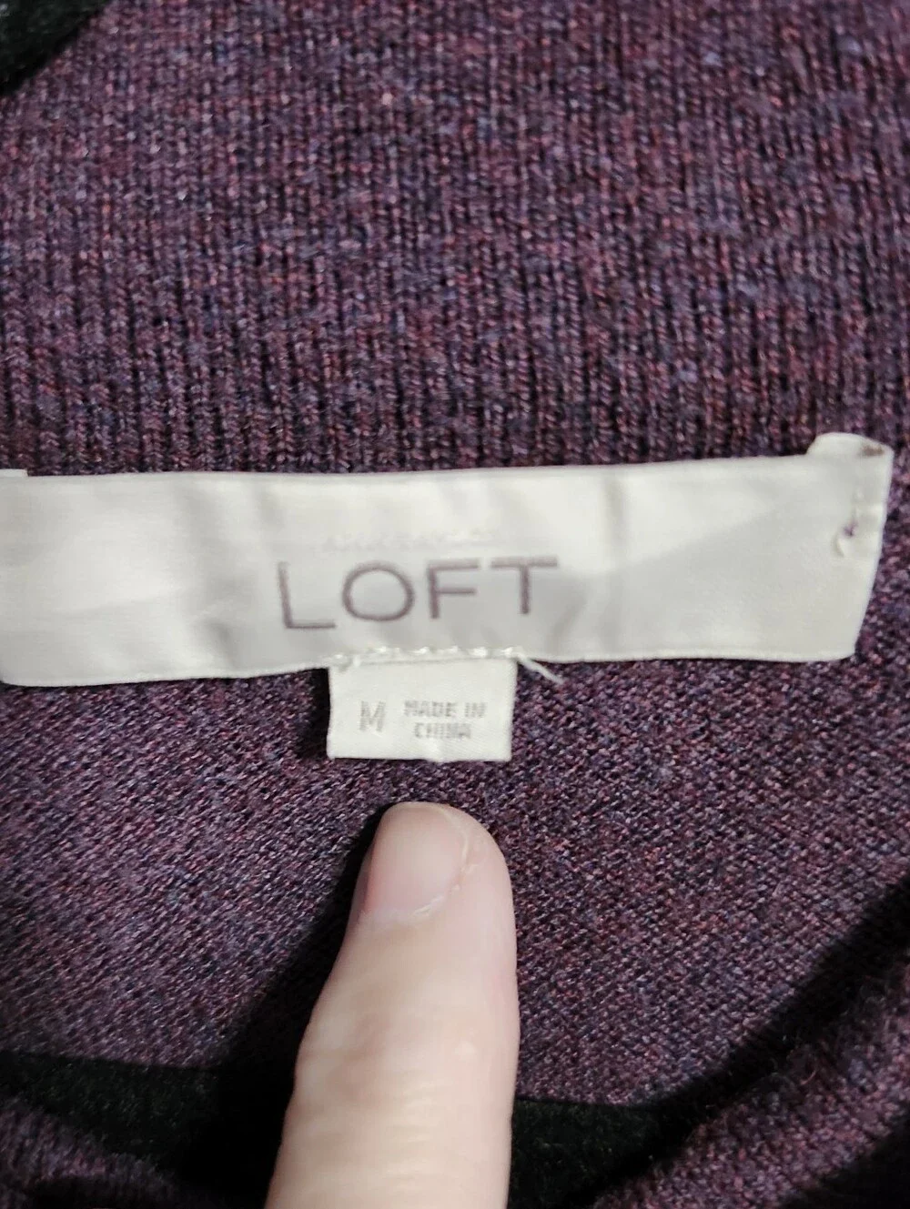 LOFT Purple Heathered Cowl Neck Sweater Size M Contemporary • Minimalist • Casua